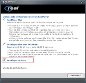 Installation de RealPlayer : 3