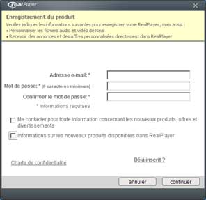Installation de RealPlayer : 3
