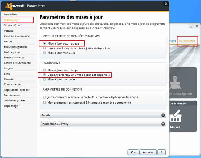 Avast 8 : Mise à jour