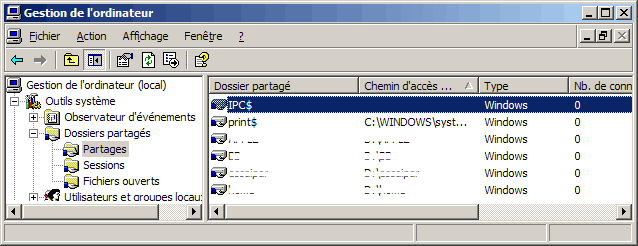 Partages administratifs