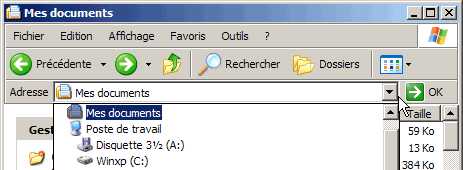 Autres dossiers accessibles