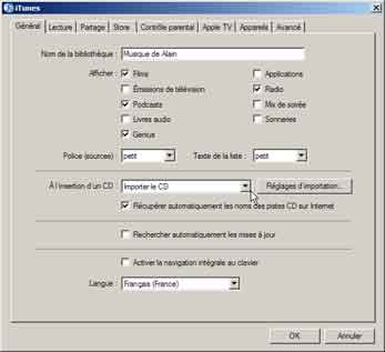 Windows Media Player : Options