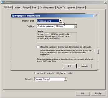 Windows Media Player : Options