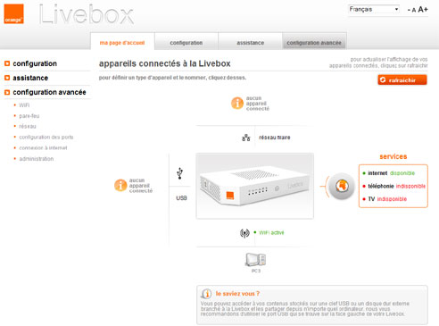 Livebox Orange Wifi Vista