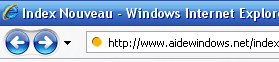 Bouton précédent sur Internet Explorer 7