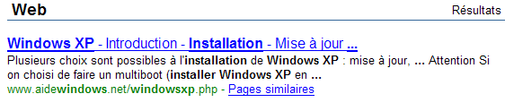 Recherche avec Google