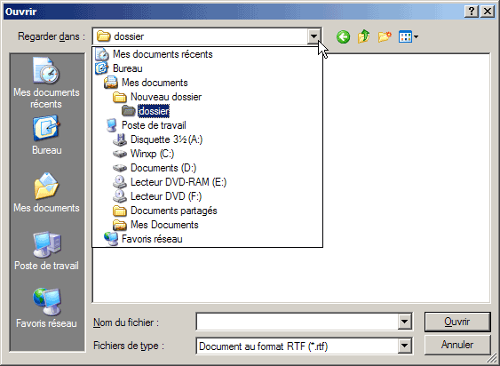 Fenêtre de dialogue