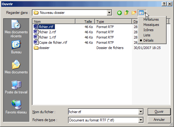 Fenêtre de dialogue