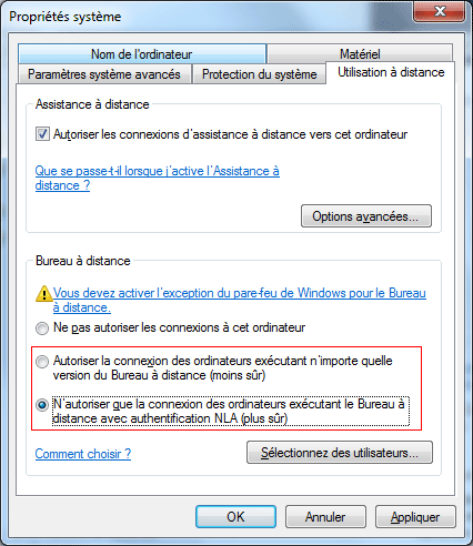 Utilisation � distance