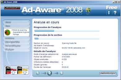 Affichage des malwares