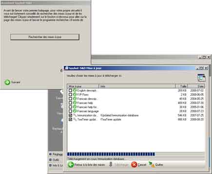 Première utilisation de SpyBot 6