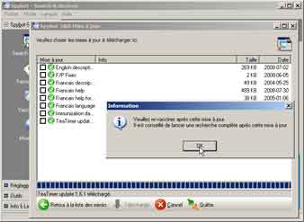 Première utilisation de SpyBot 7