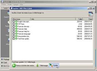 Première utilisation de SpyBot 8