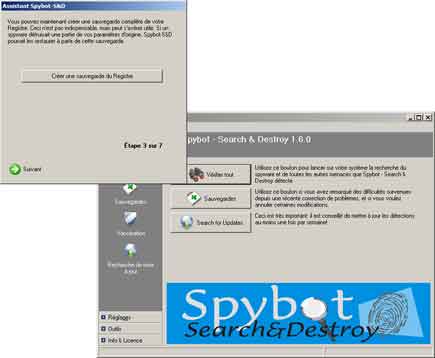 Première utilisation de SpyBot