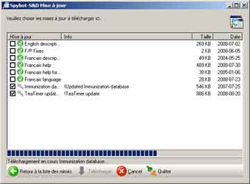 Mise à jour de SpyBot 3