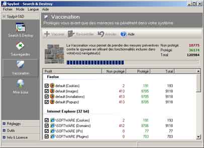 Vaccination avec SpyBot 2