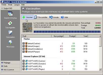 Vaccination avec SpyBot 3