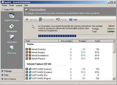 Vaccination avec SpyBot 5