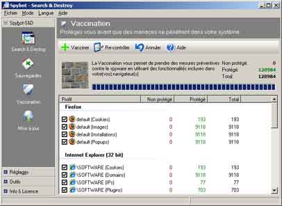 Vaccination avec SpyBot 6