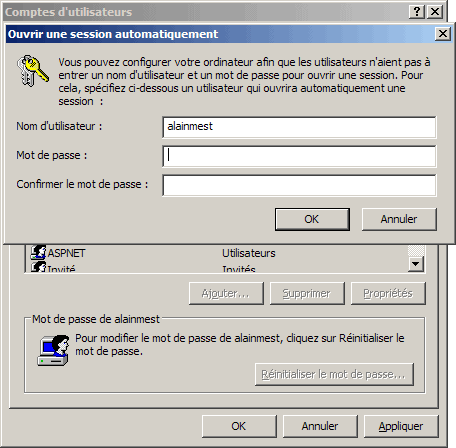 Control userpasswords