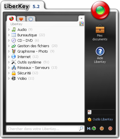 Liberkey : interface