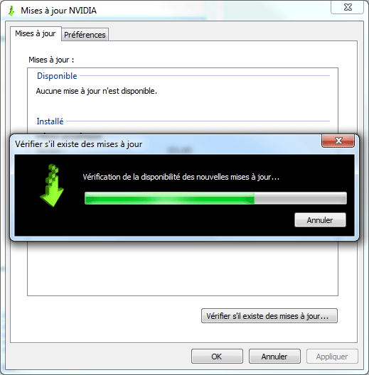 Nvidia : Mise à jour manuelle