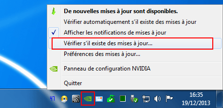Nvidia : Mise à jour manuelle