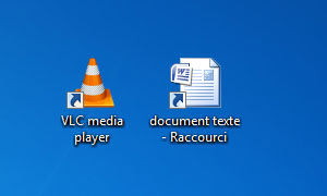 Raccourci sur le Bureau