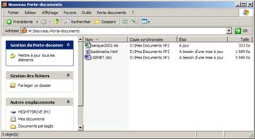 fenêtre Porte-documents