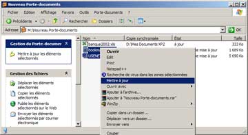Mettre à jour le Porte-document