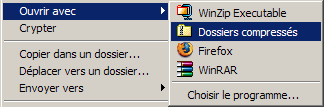 décompression de fichier avec Windows XP
