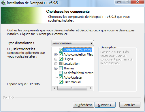 Notepad++ : installation
