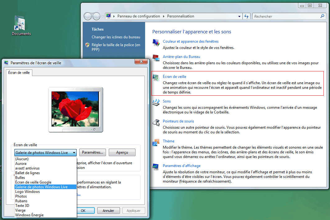 Modifier Apparence Windows Vista