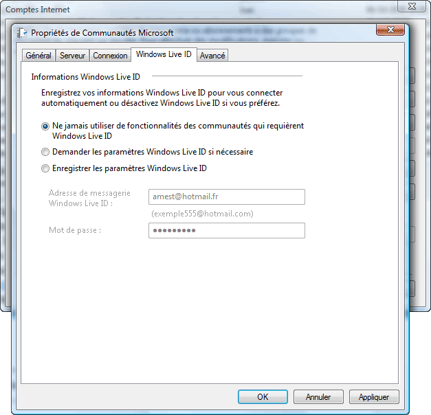Forums Microsoft avec Windows Mail