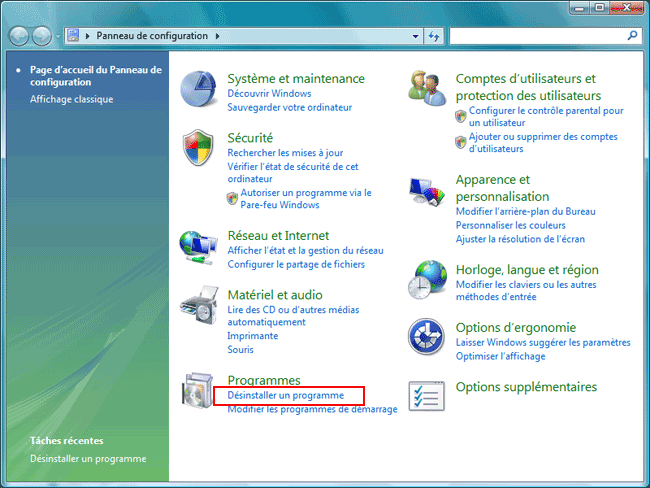 Windows Vista Modifier Programmes Dmarrage
