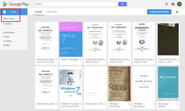 Google Play : Livres