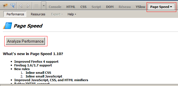 Page Speed : Analize Performance