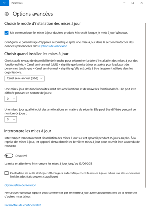 Windows 10 : mise à jour version Pro