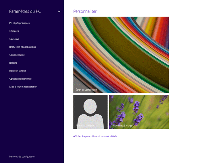Windows 8.1 : Paramètres du PC