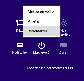 Windows 8 : Redémarrer