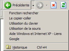 Pages précédentess