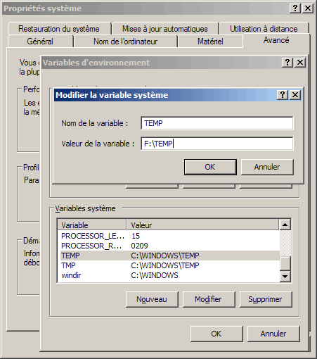 Déplacer dossiers Temp