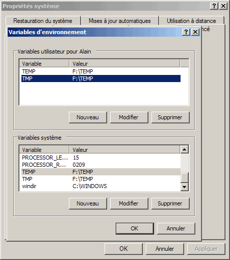 Déplacer dossiers Temp