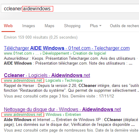 Rechercher sur Aidewindows.net