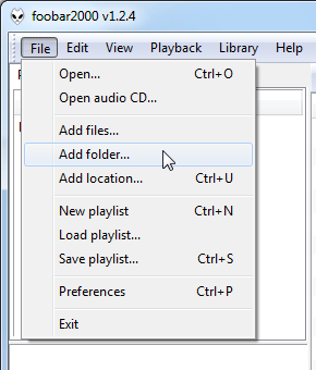 Foobar Add Folder