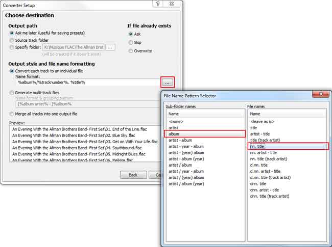 Foobar2000 - Converter Setup