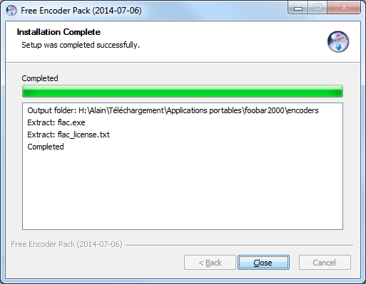 Foobar2000 - Install FLAC