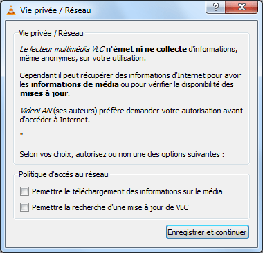 VLC : Configuration à l'installation