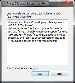 VLC : Mise à jour