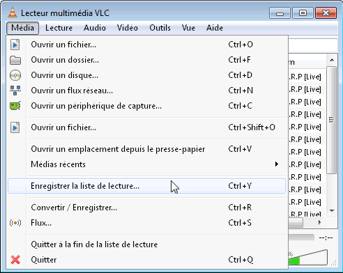 VLC : Créer une liste de lecture 3